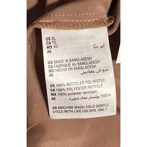 State Of Day Brown Satin Pajama Sleep Shorts Women’s Size XL - Picture 4 of 5